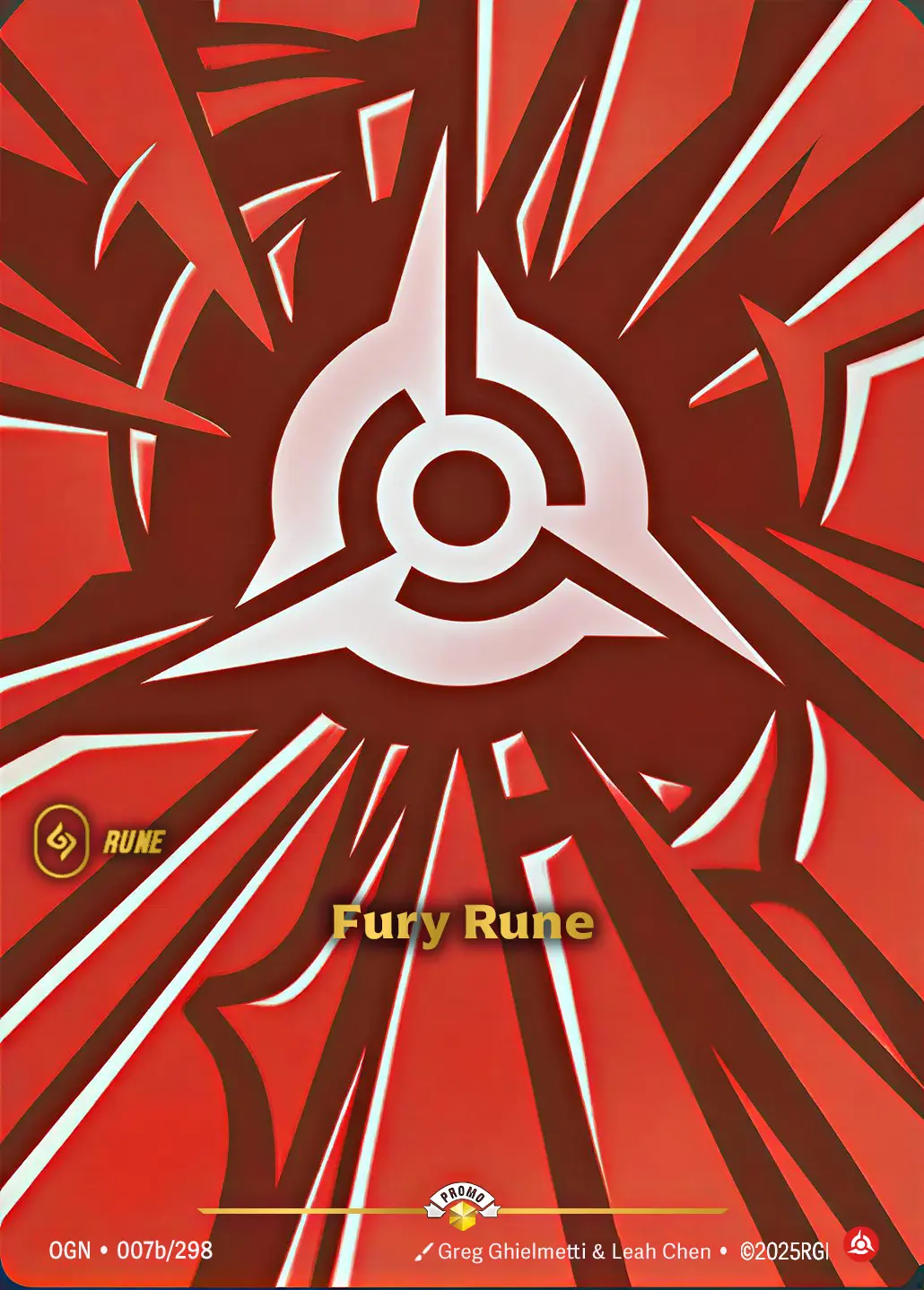 Fury Rune - OGN-007b - Promotional Cards - Riftbound card